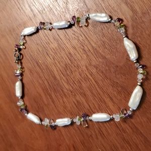 Vintage Sterling Baroque Pearl Necklace
